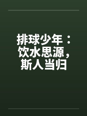 排球少年:饮水思源,斯人当归