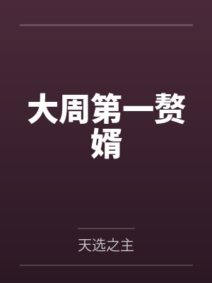 大周第一赘婿