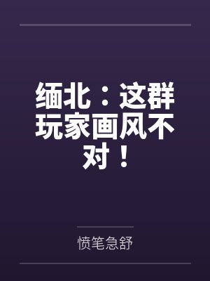 缅北:这群玩家画风不对!
